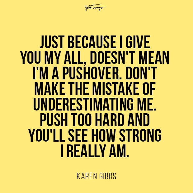 Karen Gibbs Strong Woman Quote