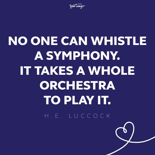 h.e. luccock teamwork quote