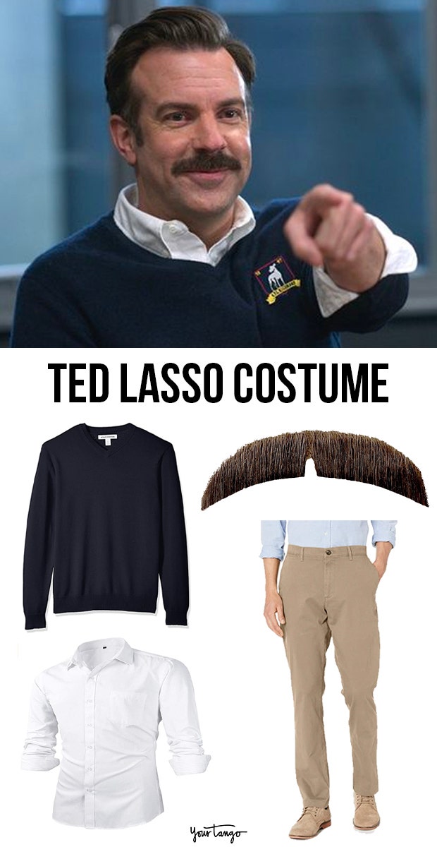 Ted Lasso Sweater Shirt and Khakis Costume