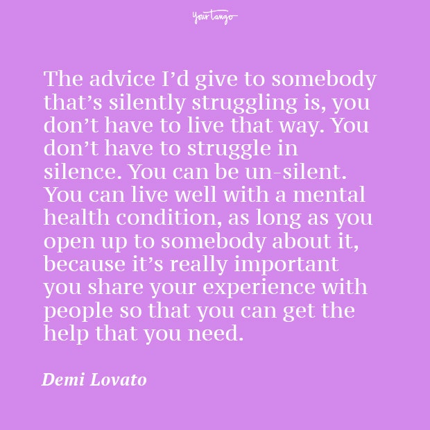 Demi Lovato mental health quote