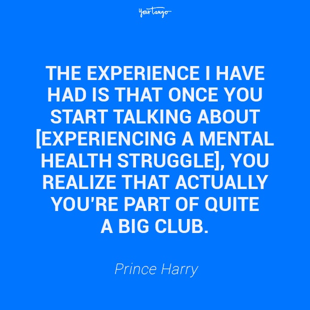 Prince Harry mental health quote