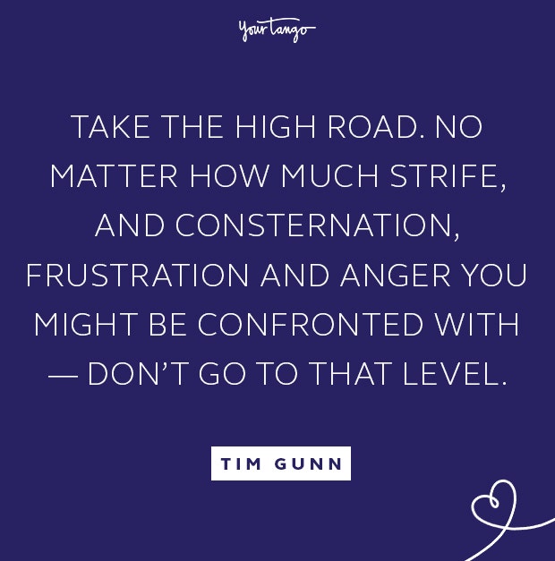 tim gunn take the high road quote
