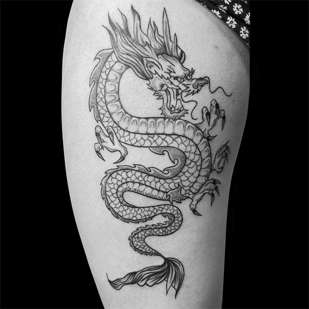 traditional Chinese dragon tattoo