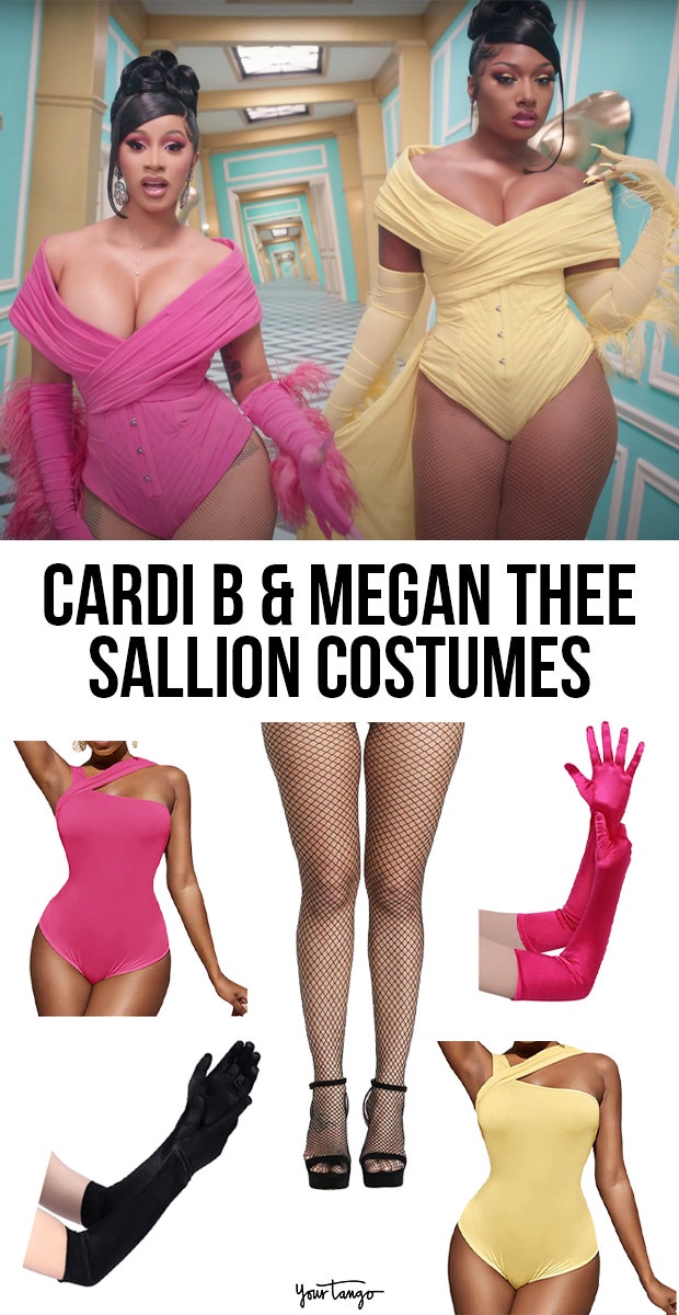 Cardi B &amp;amp; Megan Thee Stallion Pink and Yellow &amp;quot;WAP&amp;quot; Costume