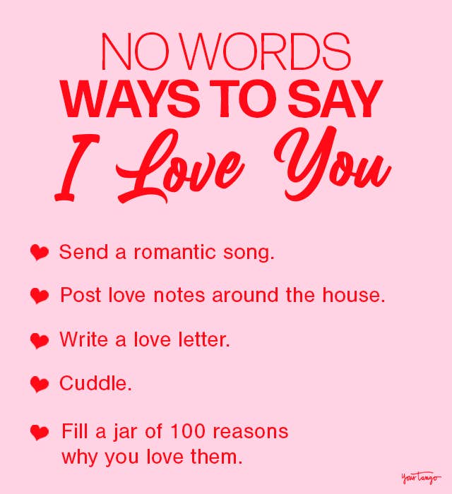 ways to say i love you without words