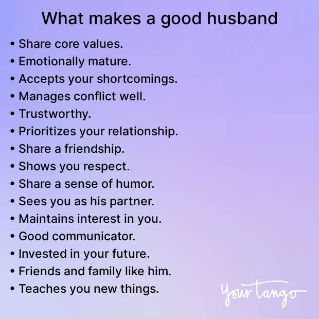 qualities of a good husband