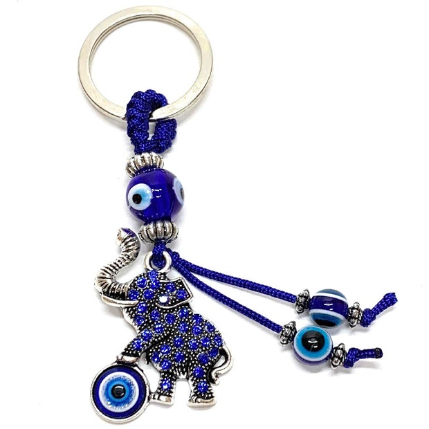 white elephant gifts under 10 evil eye keychain