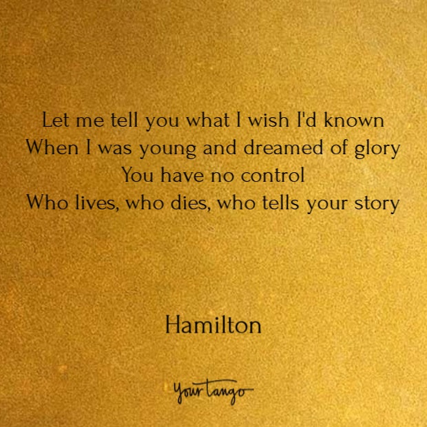 Quotes from Hamilton song lyrics