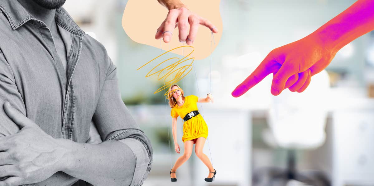 5 Major Red Flags Of Emotional Abuse In A Relationship woman puppet, man shaming her