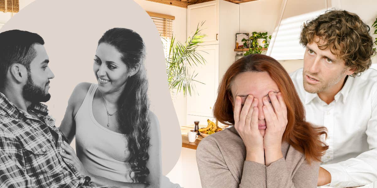 Man Asks Wife Of Cheating Husband For Advice ... About Cheating Man cheating on wife, wife covering her eyes