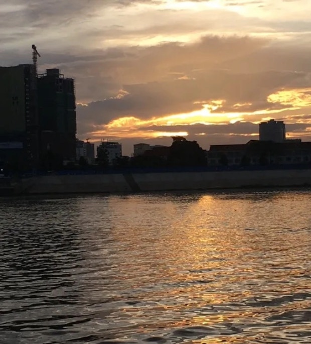 Sunset on the Tonle Sap in Phnom Penh