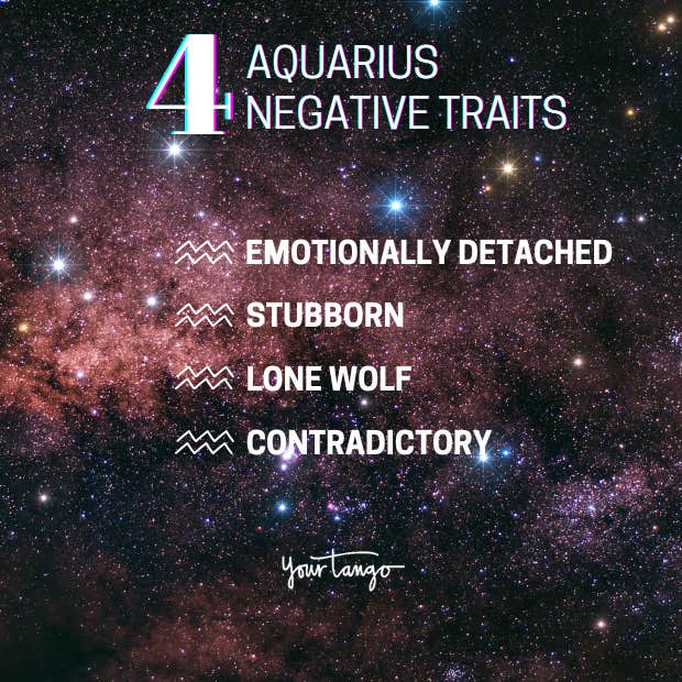 aquarius negative traits list