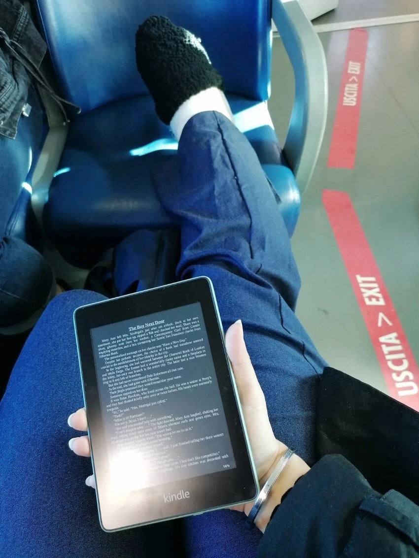 Author on train