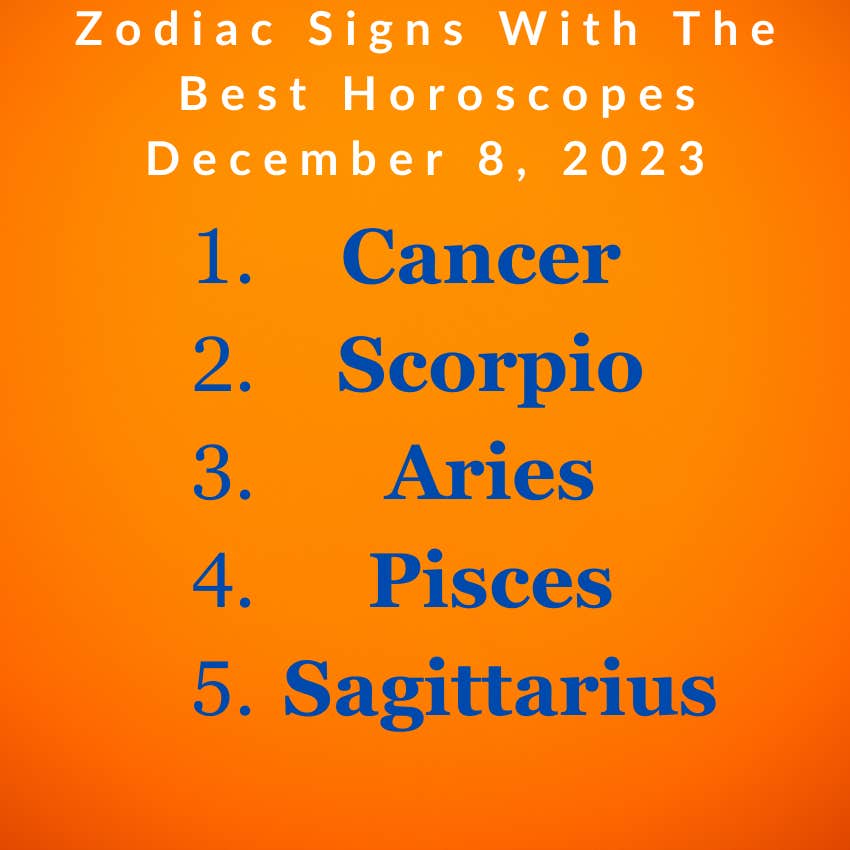 5 знаков зодиака получат невероятно хорошие гороскопы на 8 декабря 2023 года
