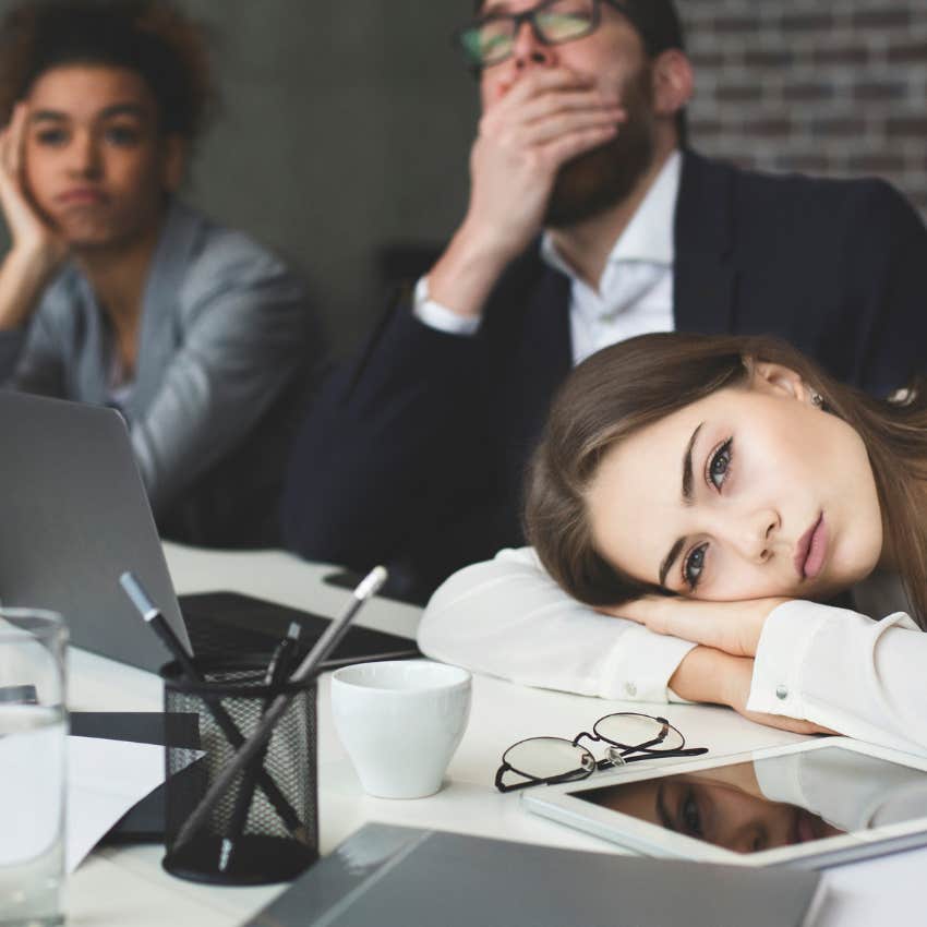 woman explains type of meeting bosses have when they don&#039;t trust their team