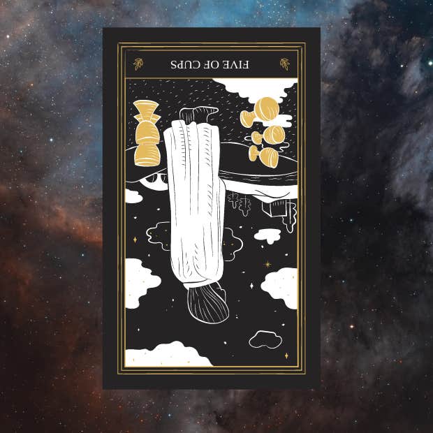 capricorn weekly tarot horoscope five of cups reversed