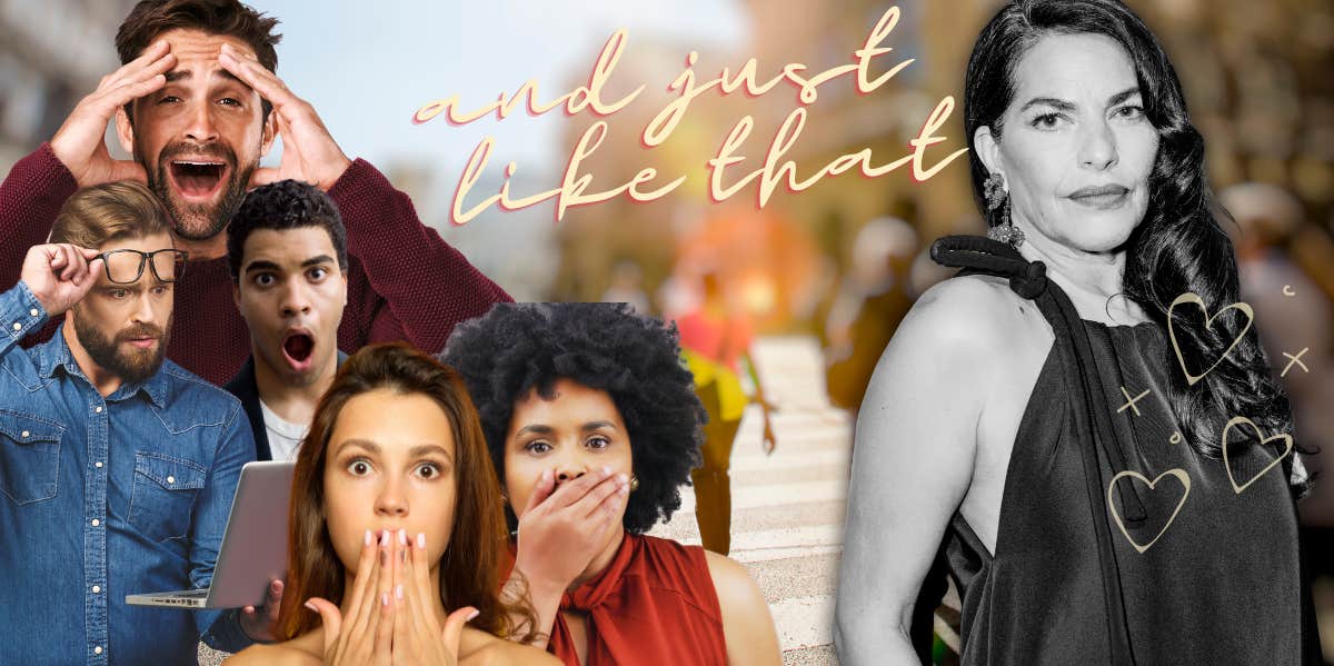 How Carrie And Seema's And Just Like That Argument Normalizes Never Finding Love Sarita Choudhury aka Seema shocking an entire group of internet of middle age people never finding love with her truth, and in that comfort