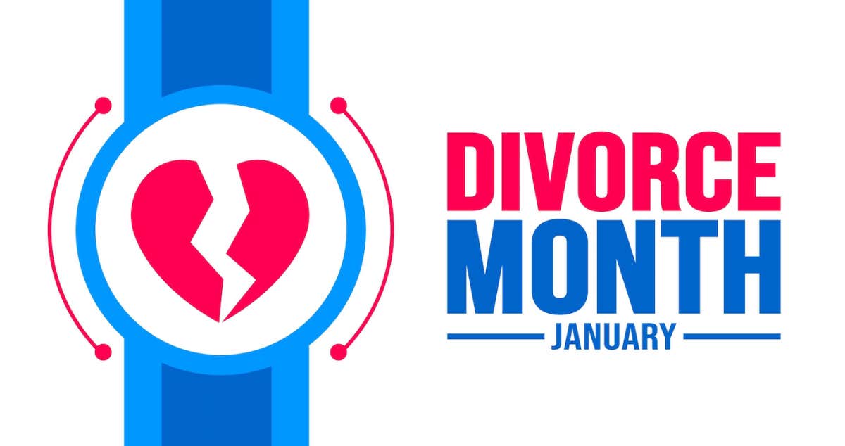 banner for January divorce month