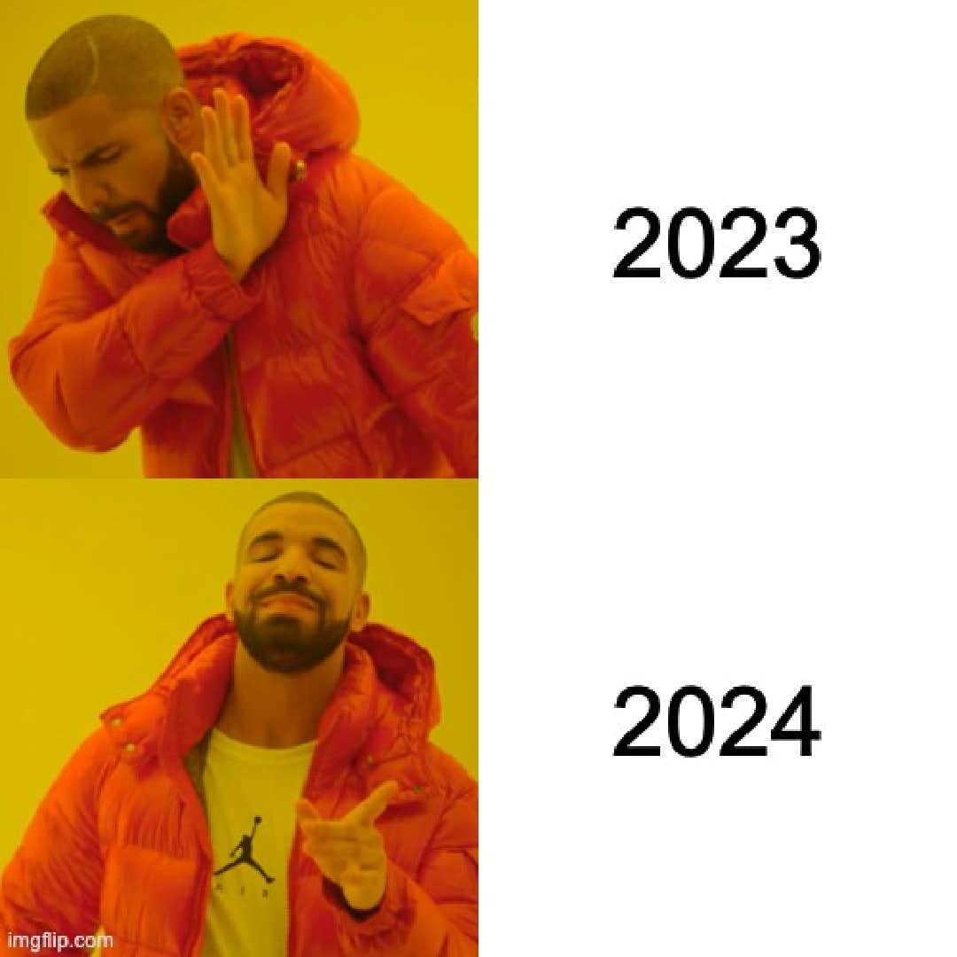 drake new year meme 2024