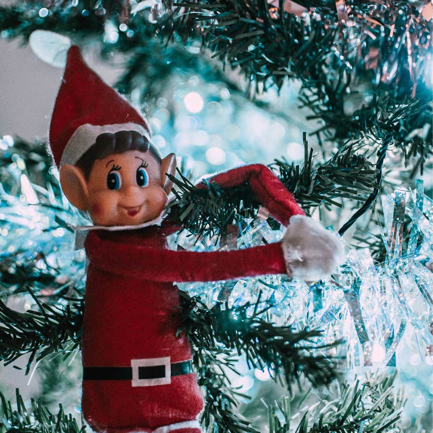 after her kid noticed the elf on the shelf forgot to move mom finds footage of elf flying across yard