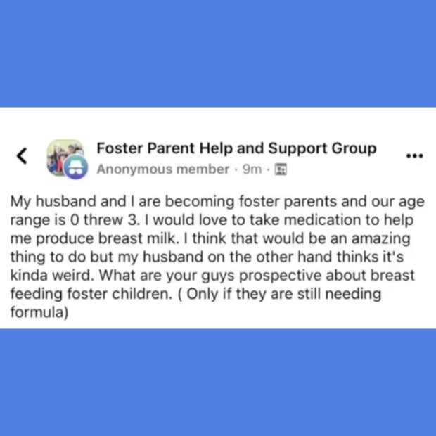 foster mom asks for advice on breastfeeding foster baby