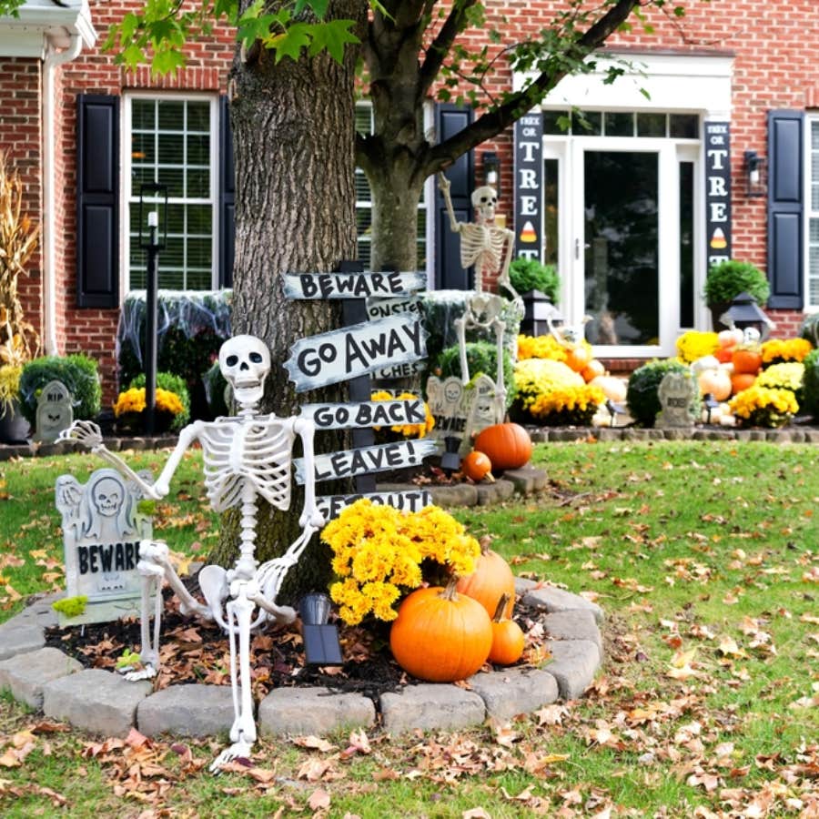 concerned neighbor says halloween decorations are demonic