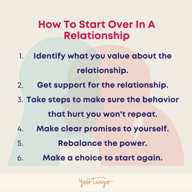 how to start over in a relationship