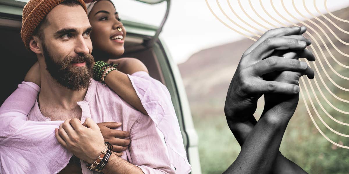 7 Indicators Of A Loyal Partner Who Will Stick Around Couple snuggling together in the truck of a open van