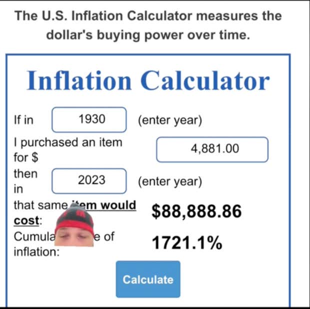 great depression inflation calculator