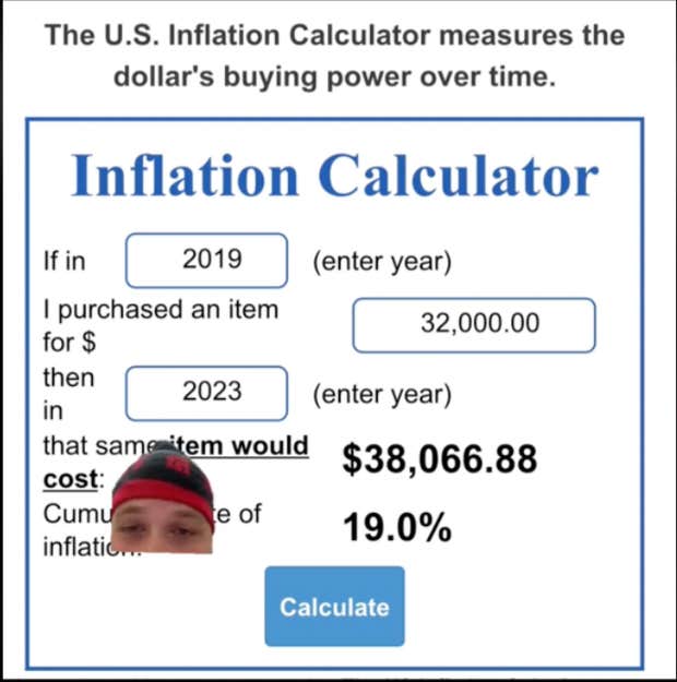 inflation calculator today