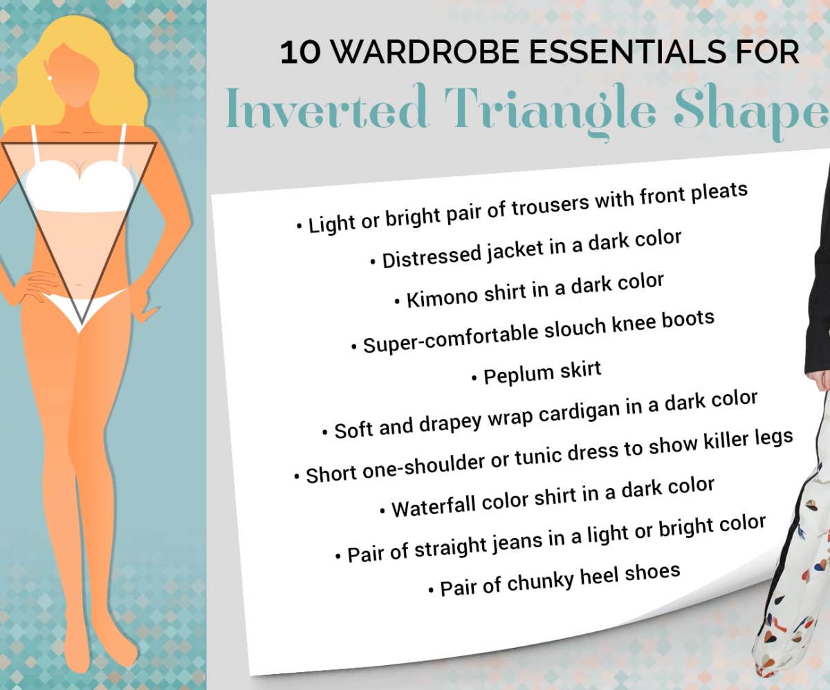 Inverted triangle shaped body type