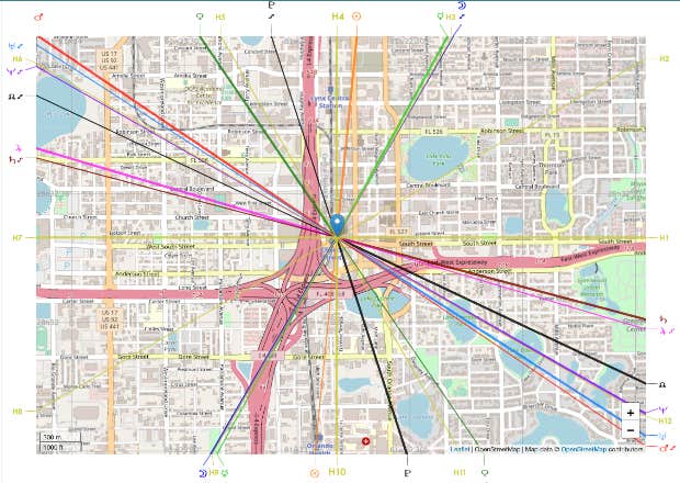 local space astrology map