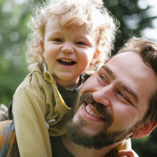 young girl with her dad