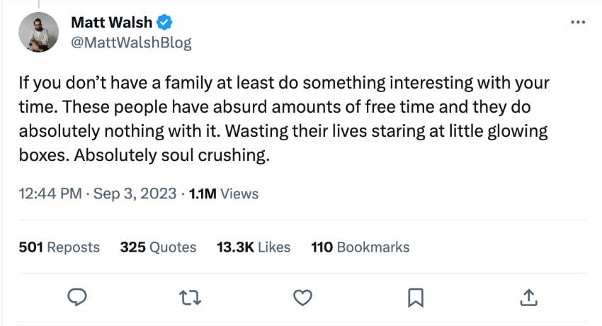 matt walsh tweet about julia mazur