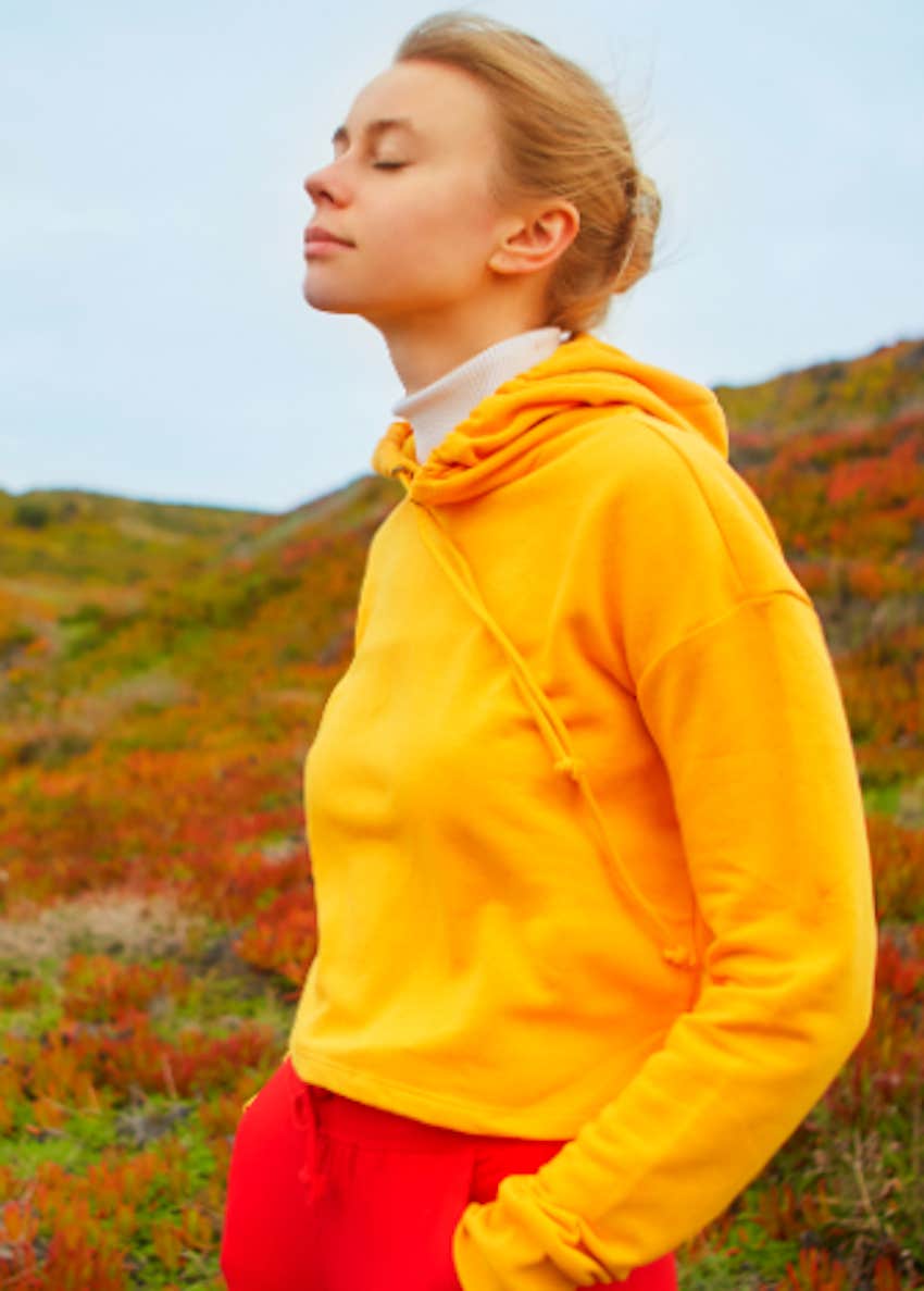 mountain meadow meditation with wild flowers