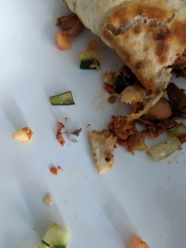 doordash metal screw in food