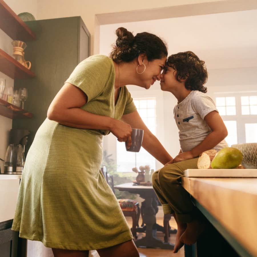 mom struggles to explain to her kids why other kids have bigger houses than them