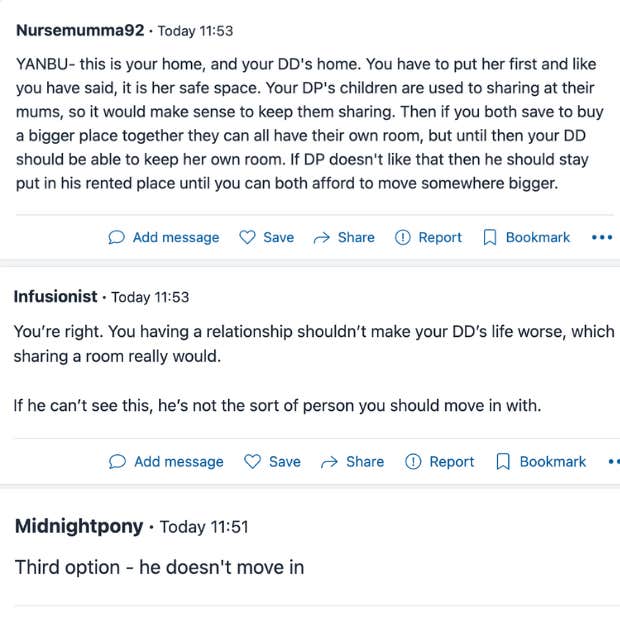 mumsnet woman doesnt want daughters sharing a room