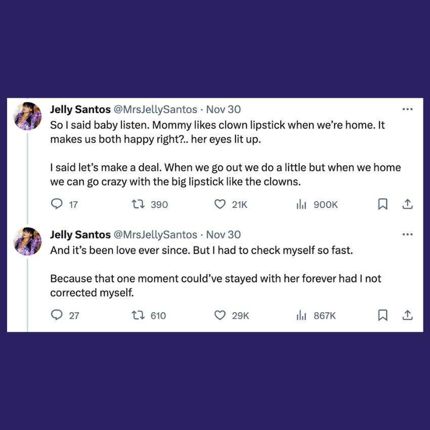 jelly santos tweet about how easy it is to create lifelong bad memories for kids