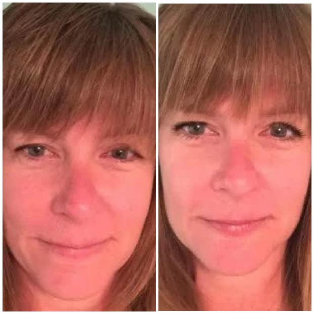 women over 40 with and without makeup