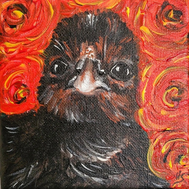 Painting of a chick