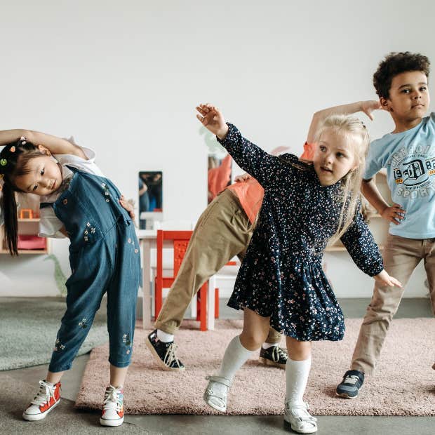 kids playing in classroom