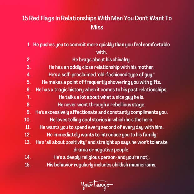 15 red flags in relationships with men