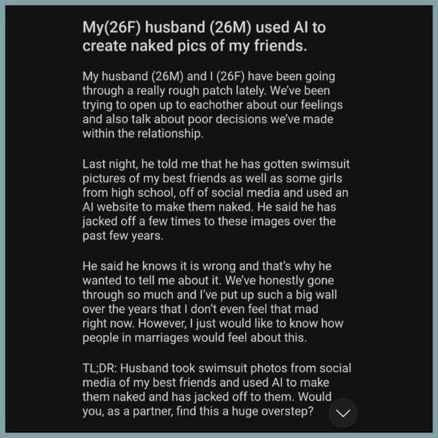 woman&#039;s husband makes deepfake porn of her friends