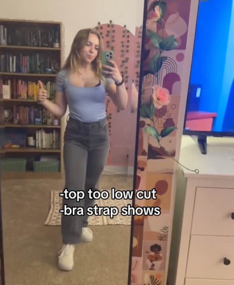 retail worker's dress-coded outfit