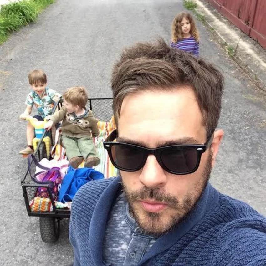 writer serge bielanko with his kids