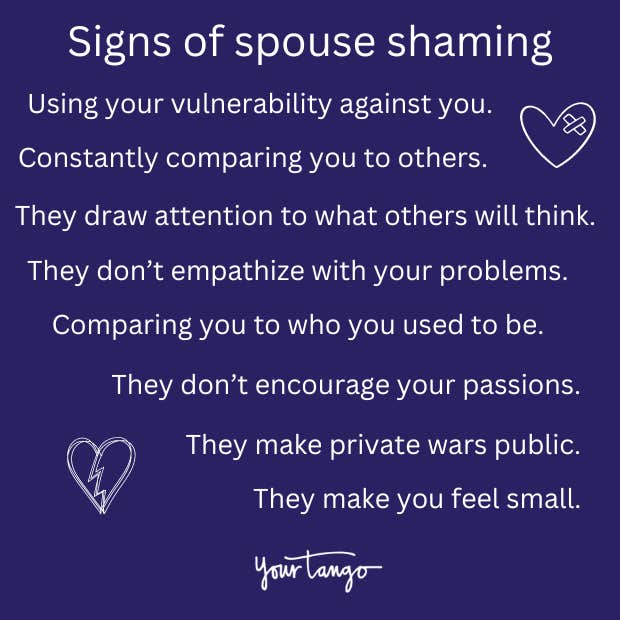 signs of spouse shaming