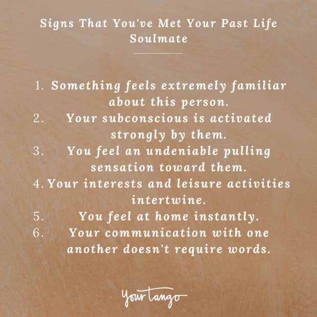 past life soulmate signs