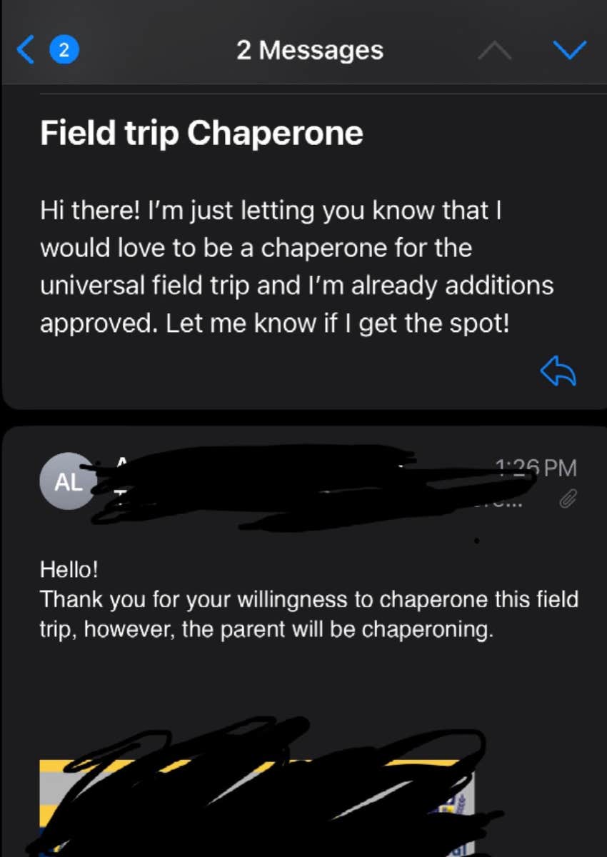 stepmom volunteers to chaperone stepdaughter&#039;s field trip and gets tasteless response from teacher