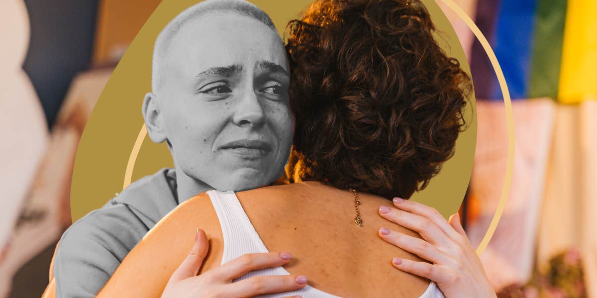 7 Things You Should Never Say To Someone With PTSD Woman in tears embracing friend